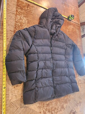#ad North Face Womens XXL Black Puffer Jacket with Hoodie #S69 $94.10
