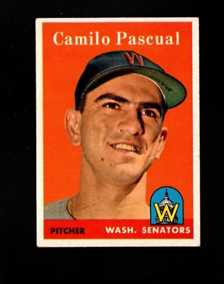 #ad 1958 Topps # 219 Camilo Pascual Ex Ex Mt $4.00