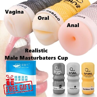 #ad Male DEEP SUCKING Masturbaters Pocket Pussy Stroker Cup SEX Adult TOYS FOR MEN $8.29
