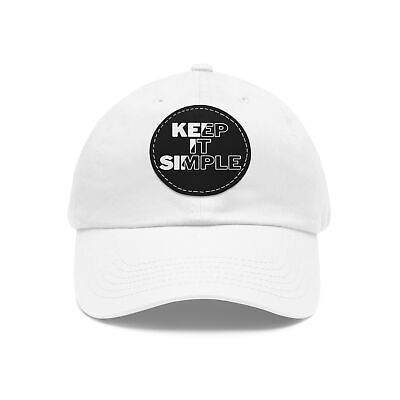 #ad Dad Hat with Leather Patch Round $15.03