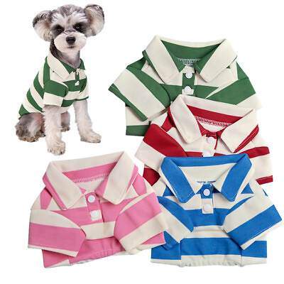 #ad Pet Dog Polo Shirt Summer Dog Clothes Casual Clothing Dogs Cats T shirt Chihuahu $6.99