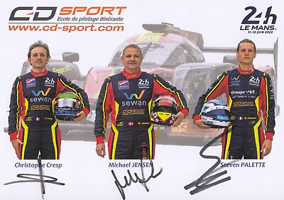 #ad Cresp Jensen Palette Hand Signed Le Mans Promo Card CD Sport 2022 GBP 9.99
