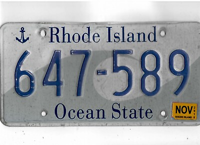 #ad RHODE ISLAND passenger 2015 license plate quot;647 589quot; $10.00