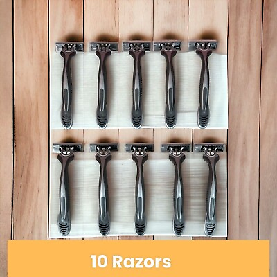 #ad Vaylor Disposable Razors for Men 3 Blade 10 Pack Smooth Shaving Sensitive Skin $10.99