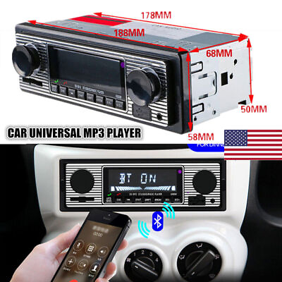 #ad 4Channel Car Bluetooth Audio USB SD FM WMA MP3 WAV Radio Stereo Player Dash Part $55.99