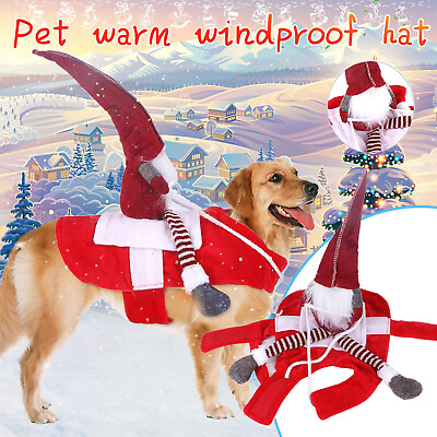 #ad New Pet Dog Christmas Santa Claus Style Transformed Coat Cat Dog Clothing $21.55