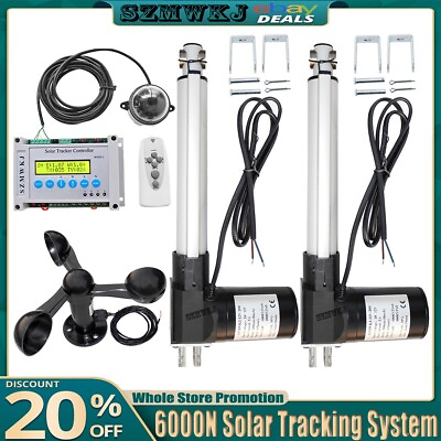 #ad Electronic Dual Axis PV Solar Panel Tracking Tracker 6000N 2X8quot; Linear Actuators $244.99