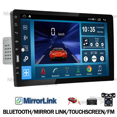 #ad Single Din 9quot; Car Stereo Mirror Link Radio Touch Screen MP5 Player FM Camera $49.99