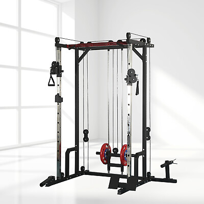 #ad 1400lb Power Rack Cage LAT PullDown Weight Storage Rack Optional Weight Bench $688.00