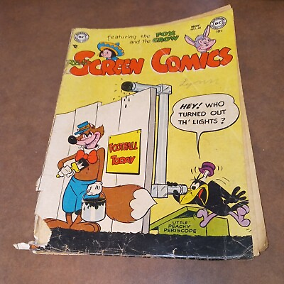 #ad REAL SCREEN COMICS #68 1953 DC CARTOON golden age fox and crow funny animal kids $23.32