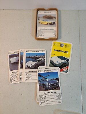 #ad Classic cars Card Deck. QUARTET Language German Vintage Card Game 1980#x27;s C $10.00