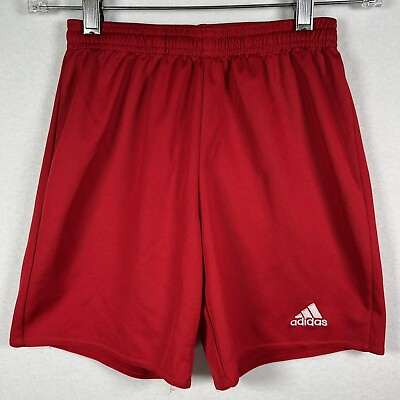 #ad Adidas Boys Athletic Shorts YM Youth Medium Red Basketball Gym Soccer I $12.99