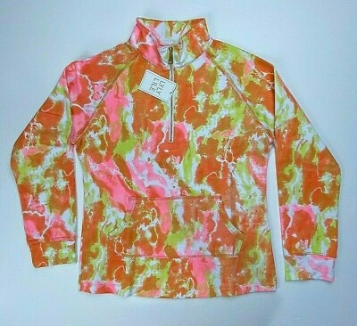 #ad LYLYLILE Tie Dye Popover French Terry Sweatshirt ONLY ONE MADE XXL $79.00