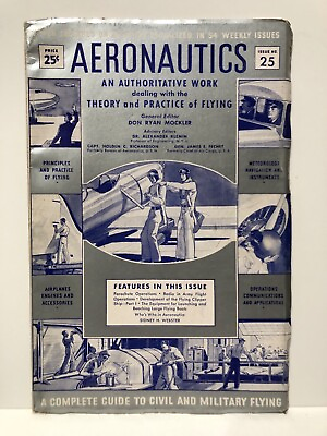 #ad Vintage Aeronautics Magazine Issue # 25 Volume # 4 February 19 1941 $11.99
