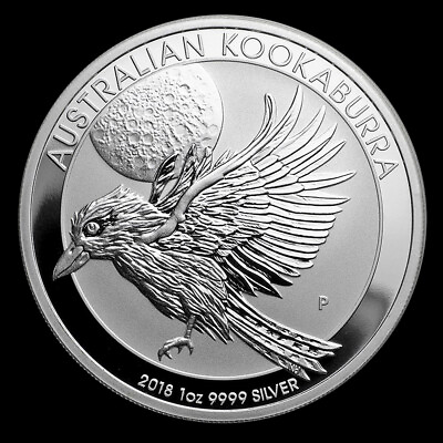 #ad 2018 1 oz Silver Australian Kookaburra GEM BU Coin Perth Mint 9999 $40.95