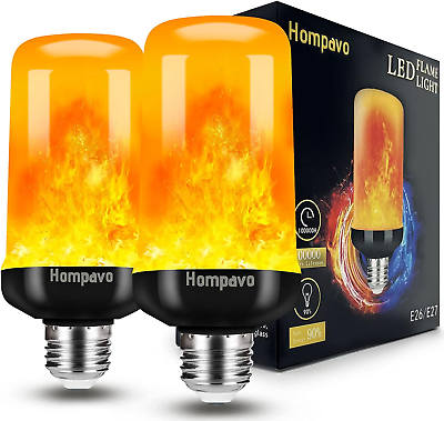 #ad ?Upgraded? LED Flame Light Bulbs Halloween Decorations 4 Modes Flickering Li... $21.38
