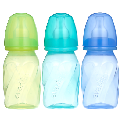 #ad Evenflo Feeding Vented BPA Free Plastic Baby Bottles 4oz Teal Blue Green 6ct $17.89