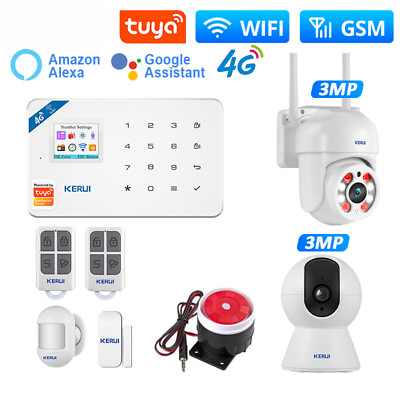 #ad Smart Security Alarm System WiFi 4G GSM Wireless Control App Voice Prompt Host $150.77
