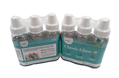 Evenflo Feeding 6 Classic Glass Bottles Standard 3 8oz Slow Flow 0m $31.99