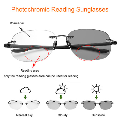 #ad #ad Bifocal Transition Photochromic Reading Sunglasses Anti UV Sun Readers Glasses $20.88