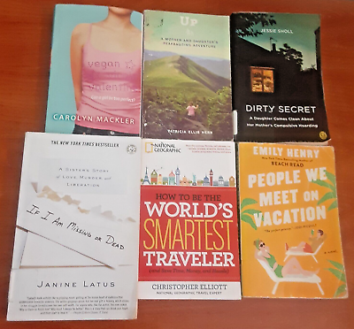 #ad LOT of 6 Paperback books relating to travel amp; women UP DIRTY SECRET VIRGIN DEAD $20.99