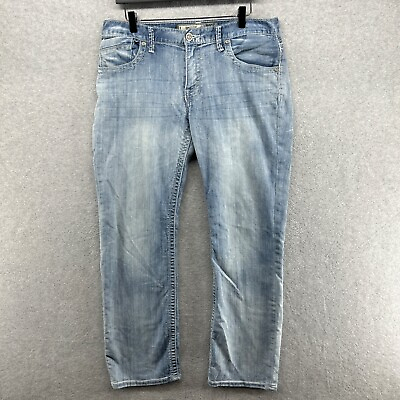 #ad Buckle BKE Jeans Mens Size 33 Regular Blue Washed Derek Straight Denim 5 Pocket $36.90