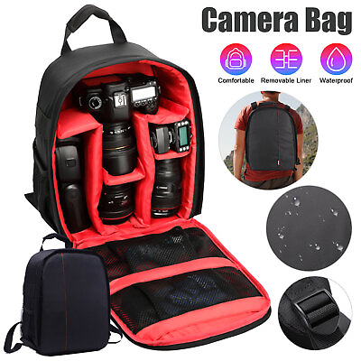 #ad Camera Case Shoulder Backpack Bags for DSLR Sony Nikon Canon Digital Waterproof $21.48