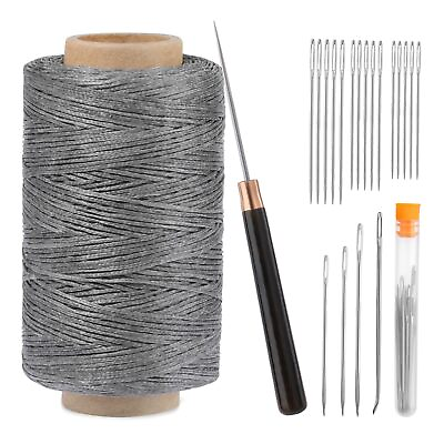 #ad Leather Upholstery Sewing Waxed Thread Kit 273 Yards Waxed Thread Sewing Nee... $13.13
