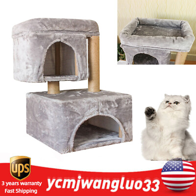 #ad 28quot; Cat Tree Tower Condo Bed Furniture Scratching Post Pet Tree Kitty Play House $34.00