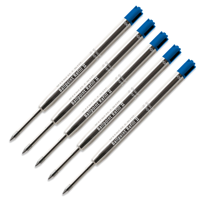 #ad Parker Style Ballpoint Pen Refills by Sheaffer Blue Medium 5 Pack Germany $9.95