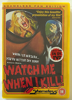 #ad Watch Me When I Kill 1977 PAL DVD Widescreen Giallo Shameless Films Region 0 $20.00