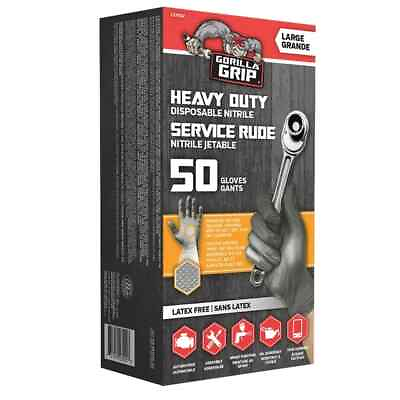 #ad Grease Monkey Traction Grip Nitrile Disposable Glove Black Large 50 Count $12.97