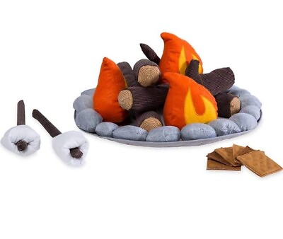 #ad Kids Plush Campfire with S’mores Playset HearthSong camping fire wood NEW $50.00