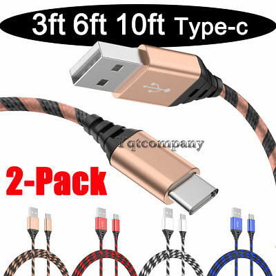 #ad 2x Samsung Galaxy S24 S23 S21 S9 S8 Note20 Type C Charging Cord Charge USB Cable $8.99