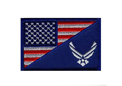 #ad USAF USA Flag USA Air force Logo Embroidered Hook Patch YEN1 $7.99