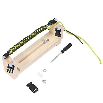 #ad Adjustable Length Paracord Jig Bracelet Maker Wooden Frame Paracord Braiding ... $14.79