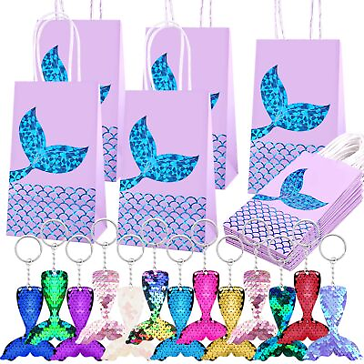 #ad 26 Pieces Mermaid Party Favors Set Including 13 Packs Mermaid Party Bags Pape... $20.50
