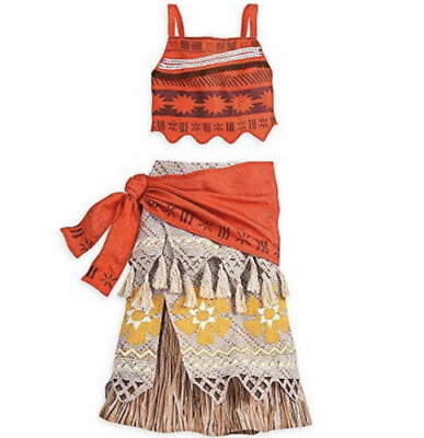 #ad Moana Costume Size 7 8 2 piece Disney Store Dress Outfit NWT $22.49