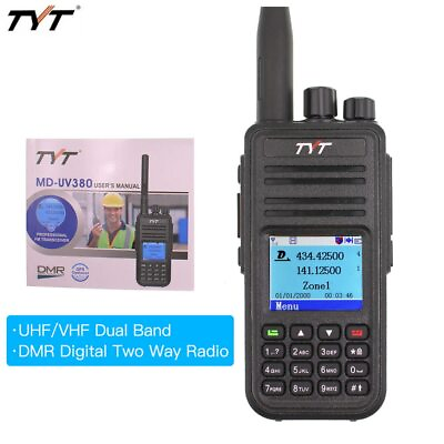 #ad Walkie Talkie TYT MD UV380 dual band GPS VHFUHF digital DMR two way radios $212.38