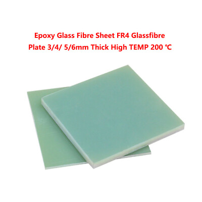 #ad Epoxy Glass Fibre Sheet FR4 Glassfibre Plate 3 4 5 6mm Thick High TEMP 200 ℃ $134.58