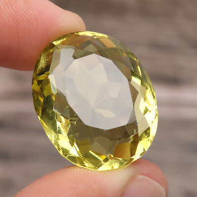 #ad Excellent Faceted Yellow Citrine 36 Ct. Oval Cut Loose Gemstone GS 129 $12.95