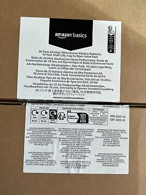 #ad Amazon Basics AA Batteries: 40 Pack High Performance 1.5V Exp 2033 $14.75