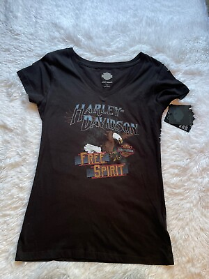 #ad New Harley Davidso Slim Fit Fashion T Shirt Womens 100% Cotton Tops 0123 $14.00