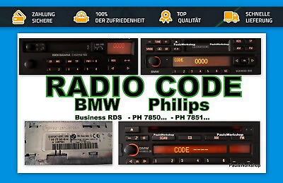 #ad Radio Code BMW Electronic Radio Becker Key Code Daimler MB EUR 4.99