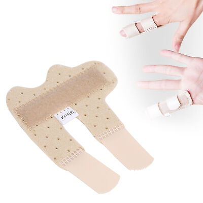 #ad Finger Splint Brace Finger Sprain Fracture Fixation Support For Index Middle L2S $6.85