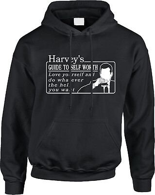 #ad Harveys Guide Self Worth Suits Quote TV Series Lawyer Funny Comedy Mens Hoodie $39.95