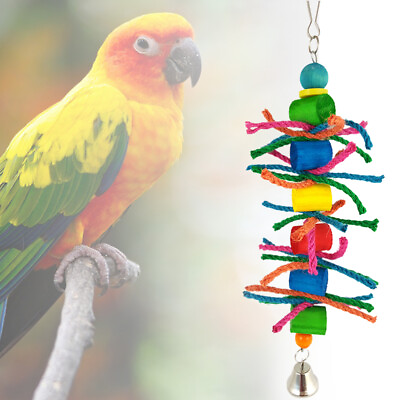 #ad Bird Chew Toys Birds Chewing Toys Kit Bird Wood Toys Parrot Rope Toys $9.30