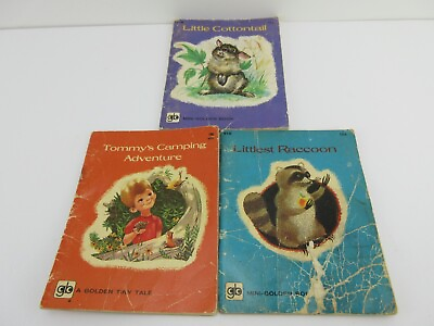#ad Golden Book Lot Little Cottontail Littlest Racoon Tommy#x27;s Camping Adventure $14.45