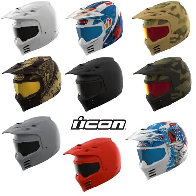 #ad 2024 Icon Elsinore Modular Aventure Touring Dual Sport Motorcycle Helmet $275.00