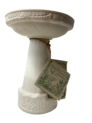 #ad RRP Co Salesman Sample Ohio Pottery Bird Bath Candle Patio Garden yard $65.00